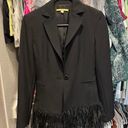 Gianni Bini Black Feathered Blazer Photo 5