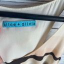 Alice + Olivia  - Women's Brown Stripe Blouse Tank Top Photo 3