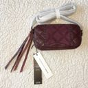 Aimee Kestenberg  Wine Genuine Leather Wild At Heart Crossbody Mini Shoulder Bag Photo 6