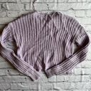 Aeropostale Loose Knit Cropped Sweater Lavender Extra-Small Photo 3