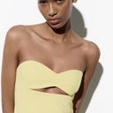 ZARA Bodycon Strapless Mini Lemon Party Coctail Shower Bridal 🍋Dress Photo 6