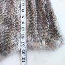 525 America  Luxe Rabbit Fur Open Front  Vest Grey Beige Women's Size M Photo 7