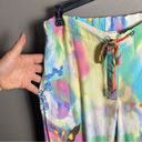 Jams World  pants small wide leg pajama pants flowers tie dye scrubs psychadelic Photo 9