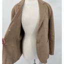 Talbots  Wool Jacket Single Breasted Button Down Patch Pockets Brown Womens 16 Photo 5