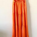 FRNCH Rawen Tiered Maxi Dress Orange with Tie Straps - Size S Photo 7