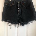 Levi’s 501 Black Denim Shorts Photo 2