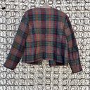 Christopher & Banks  Plaid Wool Blend Zipper Front Blazer Jacket Photo 2