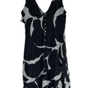 Tracy Reese NWT  Silk Dress Black Gray‎ Tiered Ruffles V Neck Size 2 Photo 4