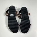 Jelly Pop Black & Leopard Print Platform Comfort Sandals NWT Velcro Close Size 9 Photo 2