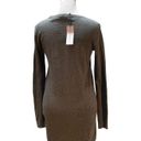 BCBGeneration NWT  Heather Gray Long Sleeve Round Neck Sweater Dress Lace Bottom Photo 3