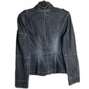 No Boundaries Blackish Blue Stretch Jean Jacket Jrs S Photo 3