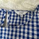 Crown & Ivy  Gingham Seersucker Bowed Puff Sleeve Shift Dress M Photo 6