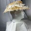 JACK Vintage  McConnell Boutique Womens Straw Faux Feathers Hat Costume Parties Photo 1