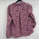 Tommy Hilfiger Floral printed Top 1/2-zip Red White Blue Tab Sleeve size medium Photo 4