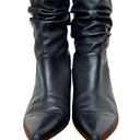 Stuart Weitzman  Demibenatar Leather Slouch Mid Heel Booties Black Size 7 Photo 0