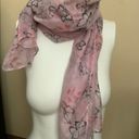 infinity Eyefull  scarf pink with butterfly pattern multi-way lightweight scarf Photo 2