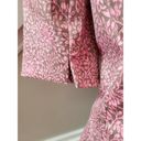 Sigrid Olsen  Women Pink Floral Cotton Half Sleeve 3 Buttons Fitted Blazer Photo 3