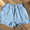 Thread and Supply 🛍 4/$20 Sale  Blue Lyocell Paperbag Shorts Size L Photo 0