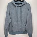 Soft serve Teal Blue Reverse Fleece Organic Cloud Cotton Pullover Hoodie Size XS Photo 1