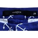 Harper  Blue & White Anchor Beach Pockets Summer Cotton Shorts ~ Womens Size 28 Photo 4