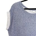 Victoria's Secret Victoria’s Secret Blue Heathered Cap Sleeve Terrycloth Sweatshirt Photo 1