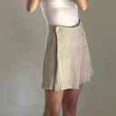 Moda Int’l Vintage 90s Linen Knit Sailor Button Skort Beige/White Photo 1