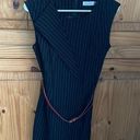 Calvin Klein  Black Striped Sleeveless Dress Size 8 Photo 0