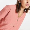 Topshop NWT  washed quilted ovoid jacket in pink Photo 5