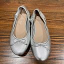 American Eagle  Metallic Ballet Flats with Bow Accent Size 5 Photo 1