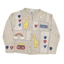 Christopher & Banks Vintage  Noah’s Ark Hand Embroidered Cardigan Sweater Large Photo 0