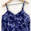 Gap  Button Front Tiered Blue Floral Print Babydoll Dress size Large Photo 3