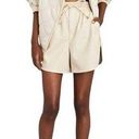 ALC Frank ALC Faux Vegan Leather Ryder Off White Shorts Sz L Photo 0