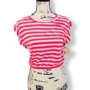 belle du jour SZ S Striped Jersey Crop Top Photo 0