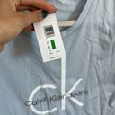 Calvin Klein Jeans  Light Blue Foil Logo V-Neck Short Sleeve Iconic Tee/ Large Photo 3