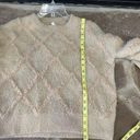 Wishlist  size M textured eyelash crew sweater beige camel tan chunky nwot fuzzy Photo 4