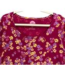 Life is Good  Womens Floral Sleep Nightshirt M Multicolor Long Sleeve Scoop Neck Photo 1