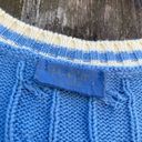 Brandy Melville John Galt  Blue Cable Knit Sweater Vest | S Photo 2