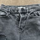 PacSun  high rise straight jeans. Cut outs. Color- black denim. Size- 22 Photo 2