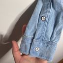 J Brand  fadeaway mandarin collar denim shirt sz S Photo 6