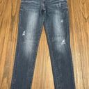 Dear John Straight Light Distressed Raw Hem Blue Denim Jeans Women’s Size 28 Photo 14