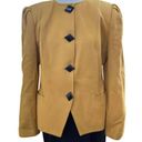 Oleg Cassini Vintage  80s Two Piece Womens Suit, Mustard and Black Size 10 Photo 1