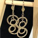 infinity Circle Drop Earrings Pierced Dangle Gold Color  Retro Round Statement Photo 0