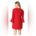 Alice + Olivia  Red Bell Sleeve Oversized Shift Mini Dress Size 4 Photo 15