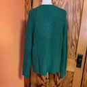 a.n.a . Green chunky v neck sweater Photo 7