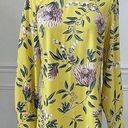 Loft  Yellow Floral Long Sleeve Shift Dress 4 Photo 0