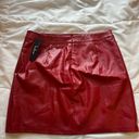 Lulus Lulu’s mini red leather skirt NWT Photo 2