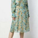 Equipment  Femme Silk Magnolia Fountain Bleu Floral Midi Dress Size 4 Photo 3