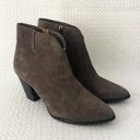 Frye  JENNIFER Brown Grey Suede Pointed Stacked Heel Dress Ankle Boots 6 Photo 28