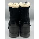 Polo  Ralph Lauren Tavin Rollover Black Leather  Shearling Boots Mens 9.5 D Photo 2