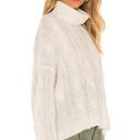 Tularosa  Sweater Womens Small Greta Turtleneck Pullover Cable Knit Ivory Cream Photo 1